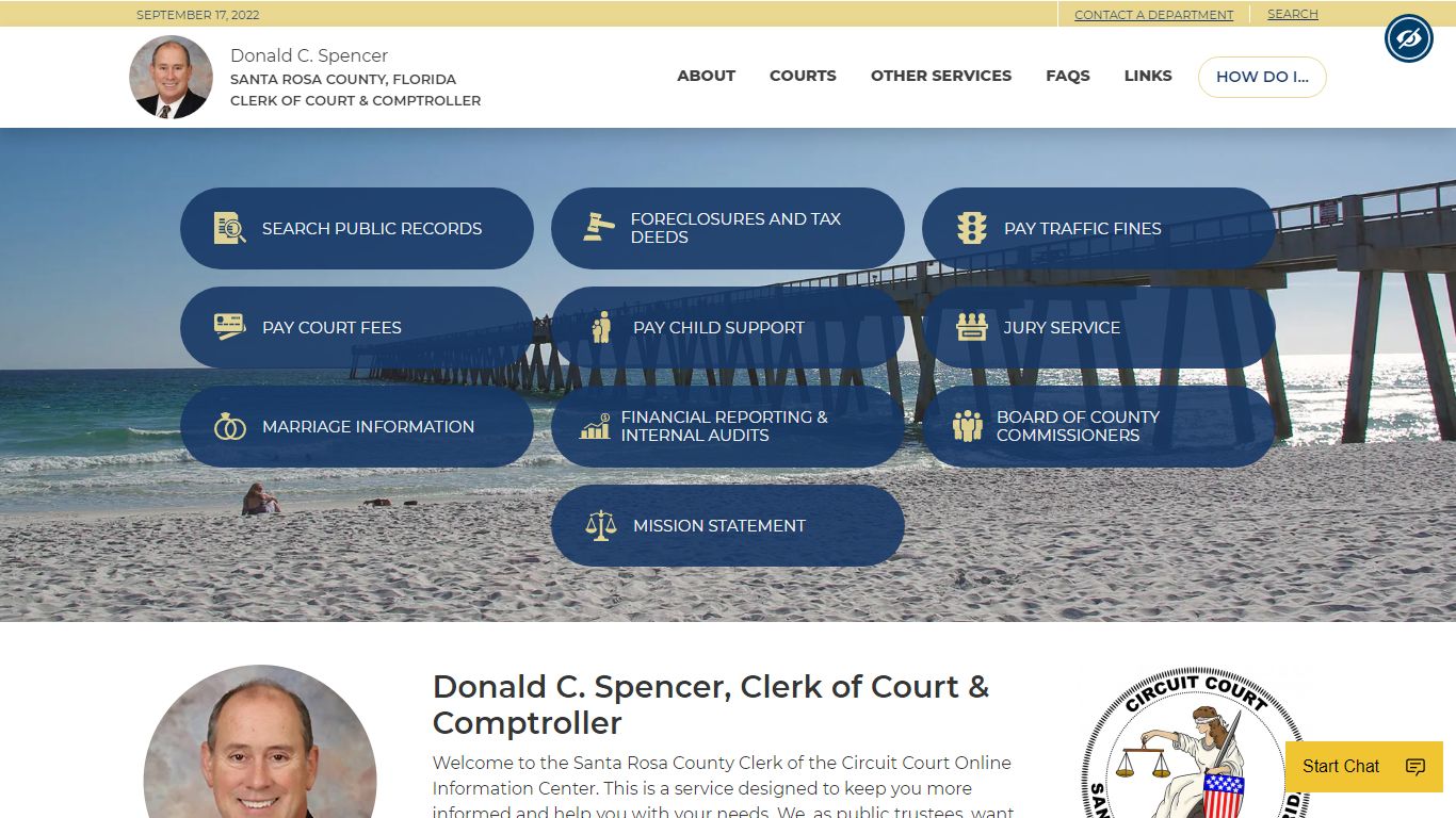 Donald C. Spencer | Santa Rosa County, FL Clerk of Court & Comptroller